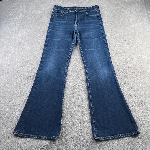 AG Adriano Goldschmied Jeans Womens 29x32 Blue Quinne Flare High Rise Denim - Picture 1 of 14